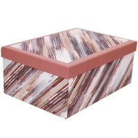 Коробка подарочная "Полосы" 34х27х16см картон D10-2