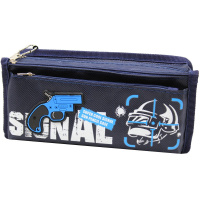 Пенал "Signal" 20х9х7см прямоугольный, 2 отделения, 1 карман, текстиль, темно-синий DB23276