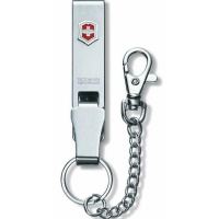 Подвеска для ремня с цепочкой, серебристая (карабин для ножа, кольцо для ключей) 4.1859