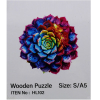 Пазл 14х12,5см дерево S "Яркий цветок" HL102/11337-24