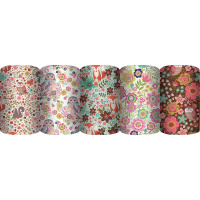 Бумага упаковочная 70см х 1м "Животные и узоры" мелованная глянцевая 5 дизайнов MBEP-UG1-R-710