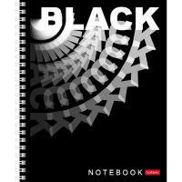 Тетрадь А5 96л клетка "Black and white" на спирали 2 дизайна 088840