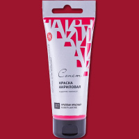 Краска акриловая 75мл краплак красный туба с европодвесом Сонет 28109317