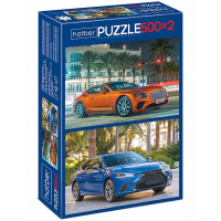 Пазлы 500+500 эл. "Premium. 2 картинки в 1 коробке. AutoPremium" 46х34см 060466