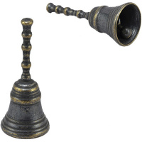 Колокольчик настольный малый "Модерн" 9х4см антик, латунь AL-82-496-ANT