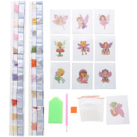 Алмазная мозаика 6,5х8см "Феи" 10шт. на стикере частичная выкладка M-11874