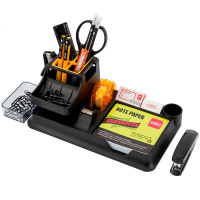 Набор настольный 26х10,3х15см 16 предметов, пластик, черный E38252A