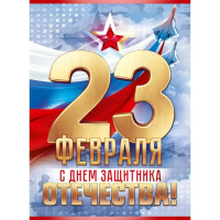 Плакат "23 февраля. С Днем Защитника Отечества!" 600х440мм 84.987
