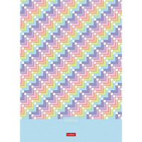 Бизнес-блокнот А4 80л "Нежный дизайн" клетка 5-цветный блок 7БЦ 80ББ4В1_23755