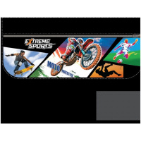 Папка д/труда А4 "Экстрим спорт" 325х240мм раскладная на липучке, ткань, картон ПТР-10