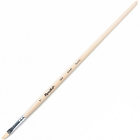 Кисть щетина плоская № 7 длинная ручка пропитанная лаком 1622-7