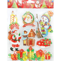 Наклейка "Новый Год" 46х29см 6 видов Y361-12/JN-A21