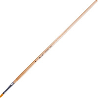 Кисть синтетика плоская №4 длинная ручка покрыта лаком 322204