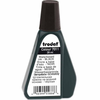 Краска штемпельная черная 28мл, на водной основе 7011ч