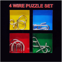 Набор головоломок 4в1 металл 19х19см E077