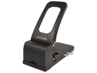 Дырокол мощный 100л 2-отв, d-6мм, с 2-мя линейками, металл, черный 4020749