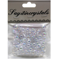 Набор бусин 13х10см 10мм белый Y9023-19