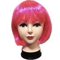 Парик Карэ розовый Y10219-24