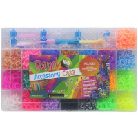 Набор д/плетения "Резиночки" 4500шт, со станком, крючком и зажимами 35х21см, пластик TZ2347