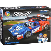 Конструктор "Гонка" 256 деталей 29х21х4,5см пластик E42028