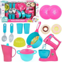 Набор посуды "Маленькая хозяюшка-2" 49х12х25см 18 предметов пластик 66823A