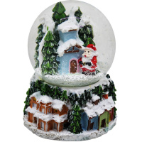 Статуэтка-шар "Дед Мороз,Снеговик" 7х7х9см, ассорти (свет) SK3098