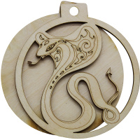 Подвеска "Шар двойной. Кобра" 10см фанера 3мм 180015