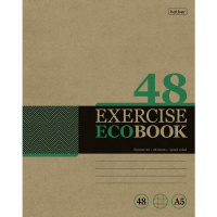 Тетрадь А5 48л клетка "Экобук" на скобе крафт 5 дизайнов 48Т5В1/066259