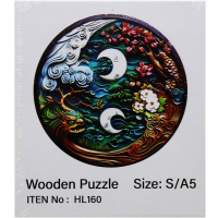 Пазл 14х12,5см дерево S "Две луны" HL160/11337-24