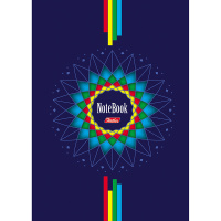 Бизнес-блокнот А5 96л "Four Colour" без линовки, 4-х цветный тонированный блок 7БЦ 047453