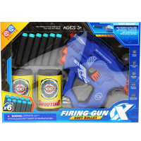 Пистолет 17х14см с мягкими пулями 8см 6шт, пластик (2 мишени) LT394015