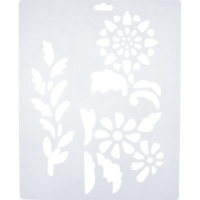 Трафарет пластиковый 25,5х20,5 см, Цветы DK28012