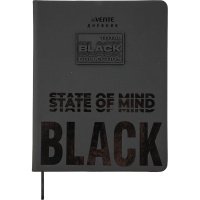 Дневник для 1-11 классов "State of Mind Black" твердая обложка, искусственная кожа, аппликация 20204