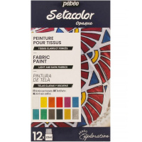 Набор красок д/темных и светлых тканей 12*20мл "Setacolor Shimmer. Исследование" мерцающие 757481