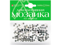 Мозаика декор. 4*4мм 200шт серый акрил 2-335/15
