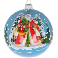 Шар 100мм "Дед Мороз" в подарочной упаковке КУ-100-224197