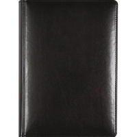 Алфавитная книга А5 "Bravo" 128стр, черная, искусственная кожа с поролоном, кремовый блок 2030414