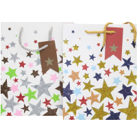 Пакет подарочный "Звезды" 26х32х12см 2 цвета 5050-1