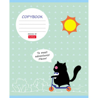 Тетрадь А5 18л клетка "Кот ТУТ!" на скобе 5 дизайнов 18Т5В1/057244