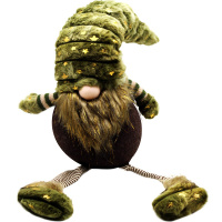 Сувенир "Гномик с длинными ногами" 55см текстиль, зеленый Y10055-24