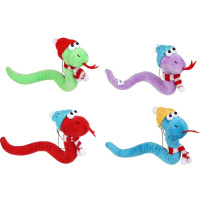 Змея в шарфе 24см на веревке, полиэстер, 4 цвета 394-529