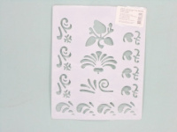 Трафарет пластиковый 22х25 см цветы и волны DK28004