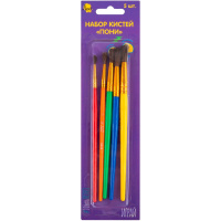 Набор кистей пони 5шт. круглые (№ 2,3,5,6,8) "Играй" LPSB-03