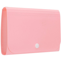 Папка на кнопке 12 отделений "Vivid" А6 0,17мм пластик, розовый E5561