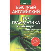 Книга "Быстрый английский. Вся грамматика в таблицах и схемах" Матвеев С.А. 16+ 192стр. 978-5-17-084