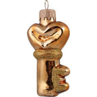 Ёлочное украшение "Золотой ключик" h-8см в упаковке ФУ-242