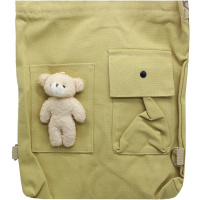 Сумка 37х30см 1 отделение, 2 кармана, текстиль, бежевая BX23215