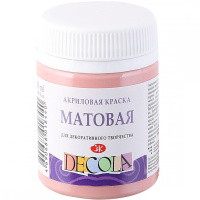 Краска акриловая 50мл пыльная роза матовая Декола 14328371