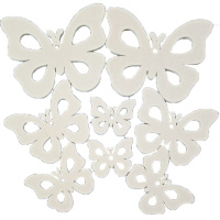 Заготовка д/декор. "Бабочка" 4 размера 8 шт/уп. дерево Y4910-17