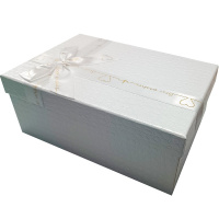 Коробка подарочная с бантом "Белая" 21х14х8см, картон 11478-24